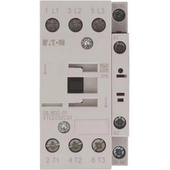Eaton Контактор EATON DILM32-01(230V50HZ, 240V60HZ), 277292 - 3 полюса, 380 V 400 V 15 kW, 1 NC, 230 V 50 Hz, 240 V 60 Hz, AC работа, Винтови клеми (277292)