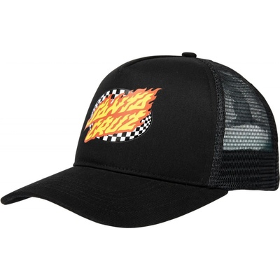 SANTA CRUZ OVAL CHECK FLAME MESHBACK Black