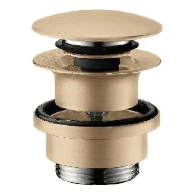 Hansgrohe umývadlový odtokový ventil 5/4" Push-Open kovový kartáčovaný bronz, 50100140
