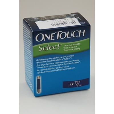 One Touch Select prúžky glukozove test. 2 x 25 ks
