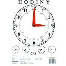 Hodiny školní - černobílé