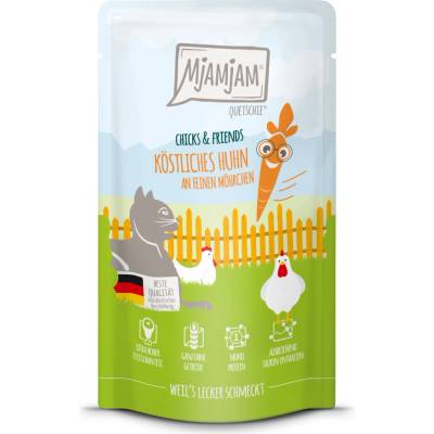 MjAMjAM Quetschie Chicks & Friends lahodné kuře s jemnou mrkví 24 x 125 g