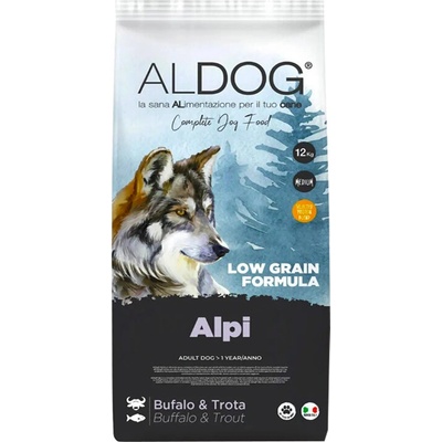 Aldog Adult Low Grain Medium & Large Alpi Buffalo & Trout 12 kg