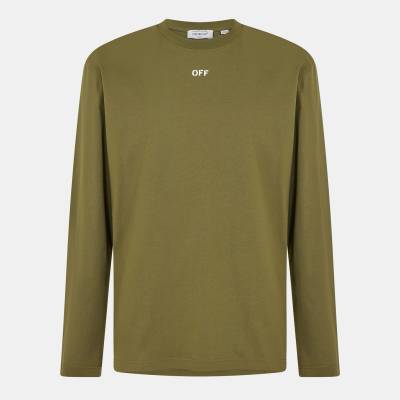 Off White Тениска Off White Men's Skate Long Sleeve T-Shirt - White Moss