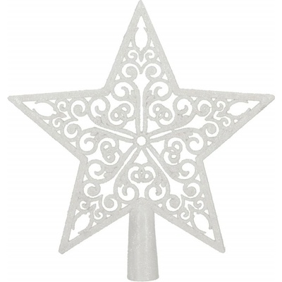 SPRINGOS Hvězda na vánoční stromeček 22cm bílá vánoční ozdoba CA1278-XG – Zboží Dáma