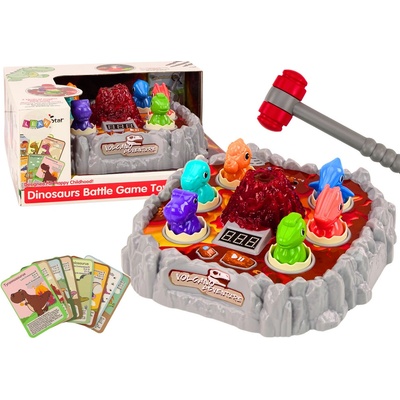 Wac A Mole Dinosaury sopka dymové efekty svetla zvuky