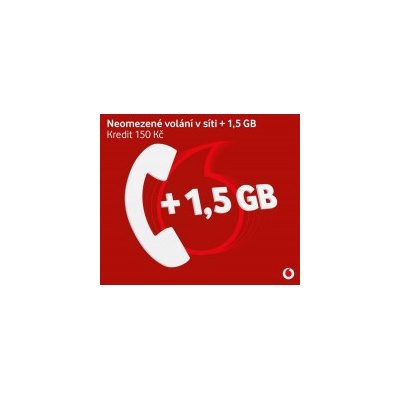 Vodafone SIM Předplacená karta 30 edice Volej 1,5GB + 150 Kč kredit