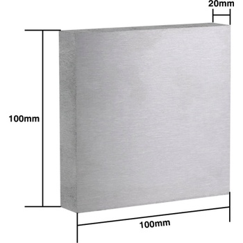 LDO Motors Алуминиев блок 6061 - 100 x 100 x 20 mm (ALB-10010020)