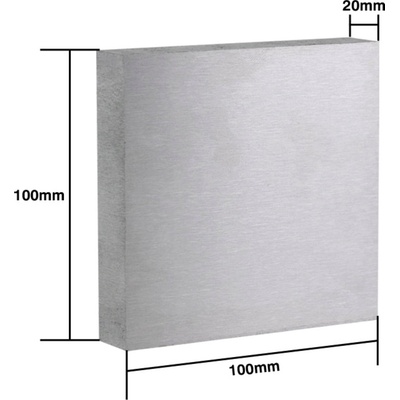 LDO Motors Алуминиев блок 6061 - 100 x 100 x 20 mm (ALB-10010020)