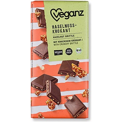 Veganz Čokoláda s lieskovoorieškovým krokantom 80 g