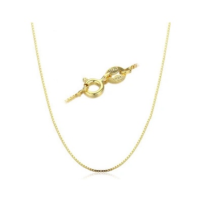 Šperky4U Zlacený stříbrný řetízek NB-7009-40