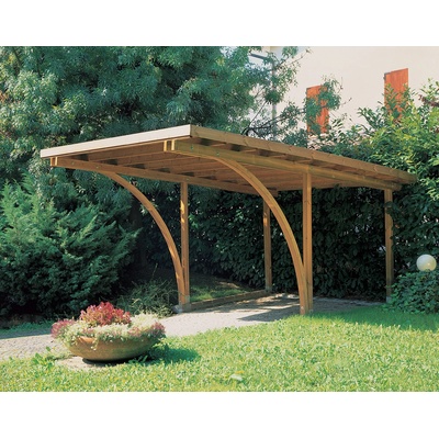 ALCE Автомобилен навес Alce Carport Classico 330x510x240, дървен, с покрив и монтажни инструменти (0701007100)