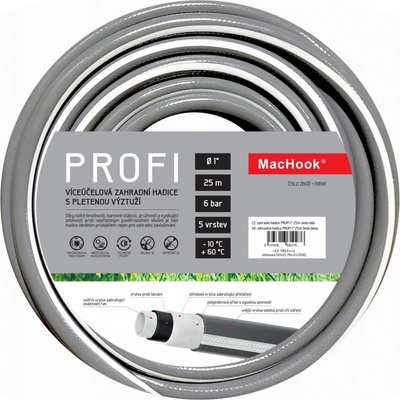 MacHook 13898 PROFI 1" 25m šedo-bílá