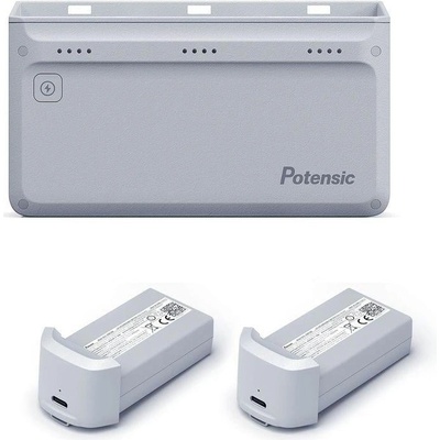 Potensic trojpozicová rýchlonabíjačka pre Atom 4K 60W More Power, kit s AC adaptérom a 2x batérie ATM3CHAR-2