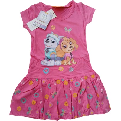 Krásné dívčí letní šaty Tlapková patrola Paw Patrol s motivem Skye a Everest tmavě růžová – Hledejceny.cz