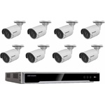 HIKVISION Комплект за видеонаблюдение 8 бр. 2Mpx IP камери и NVR