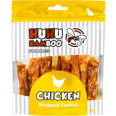 Huhubamboo tyčinky z tresky obalené kuřecím se sezamem 250 g