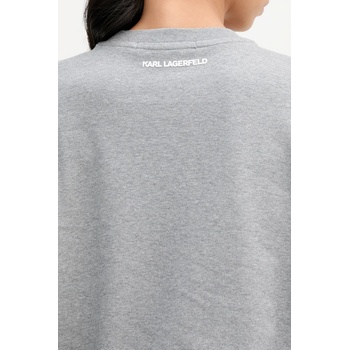 Karl Lagerfeld Памучна тениска Karl Lagerfeld IKON дамска в синьо A3W17077 (A3W17077)