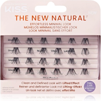 KISS The New Natural Effortless Minimal Look лепящи снопчета мигли без възли Trio 02 24 бр