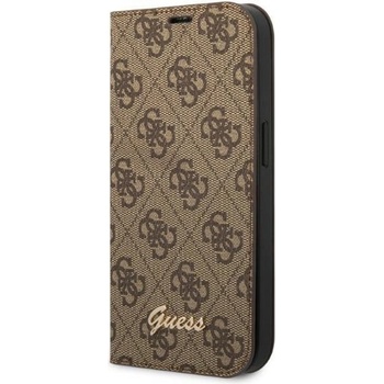 GUESS Калъф Guess GUBKP14XHG4SHW за iPhone 14 Pro Max 6.7", кафяв / кафяв, 4G Vintage Gold Logo (GUE002301-0)