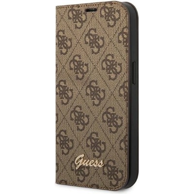 GUESS Калъф Guess GUBKP14XHG4SHW за iPhone 14 Pro Max 6.7", кафяв / кафяв, 4G Vintage Gold Logo (GUE002301-0)