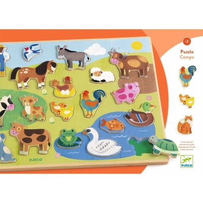 Djeco Vkladacie puzzle farma