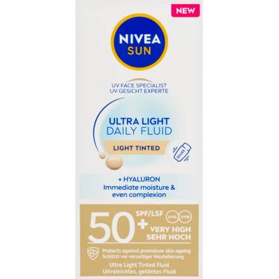 Nivea Sun тониран крем-флуид SPF 50+ светъл