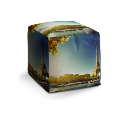 Sablio Taburet Cube Paříž: 40x40x40 cm