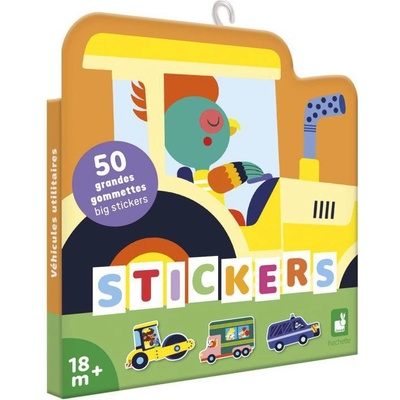 Janod Stickers velké samolepky dopravní prostředky