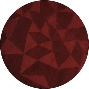 Flair Rugs Ръчно изработен вълнен кръгъл килим в цвят бордо ø 160 cm Shard Red - Flair Rugs (503119377814)