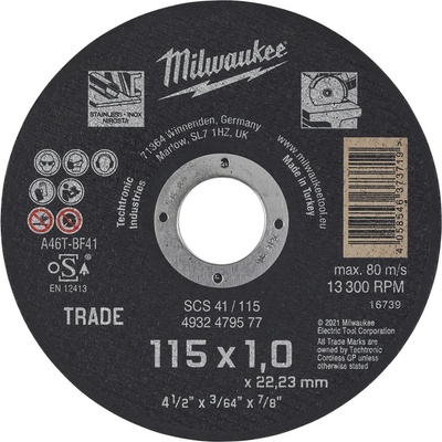 Milwaukee Trade Rezný kotúč 115 x 1 mm 4932479577