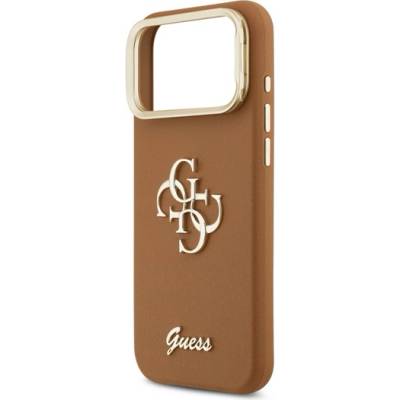 CG Mobile iPhone 17 Pro Max GUESS GRAINED BIG 4G & STAND CAMERA силиконов протектор за телефон пластмасов заден капак, поддръжка, BARNA GUHCP17XPCS4GSW (GUHCP17XPCS4GSW)