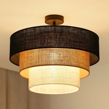 Brilagi - Плафон ASPEN LUNETA 1xE27/15W/230V пр. 45 черно/беж/крем (BG1116)