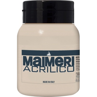 Maimeri acrilico akrylové farby 023 titanium buff 500 ml