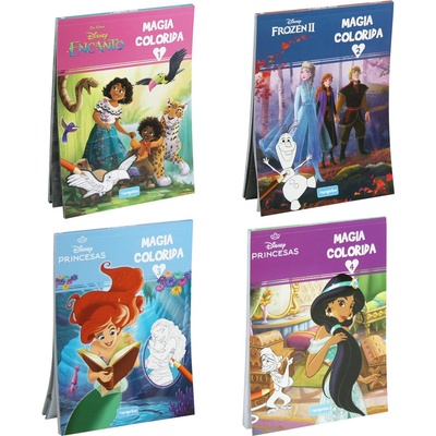 Europrice ТЕФТЕР КНИЖКА ЗА ОЦВЕТЯВАНЕ disney magia colorida 96 СТР. 4 ВИДА
