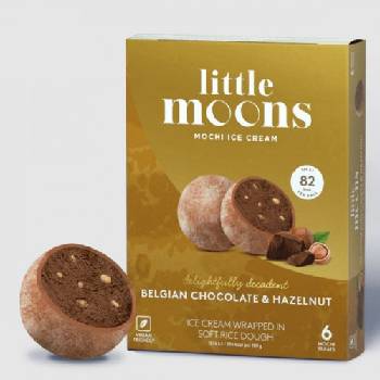 Сладолед на топки в тесто Mochi шоколад и лешници Litle moons 192гр