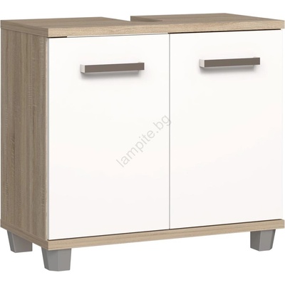 Forte Шкаф за баня venom бял/дъб сонома (fr0122)