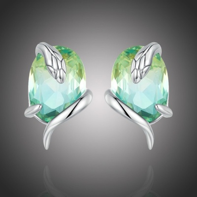 Grace Silver Jewellery stříbrné Graceful Snake had E-BSE731/107 zelená