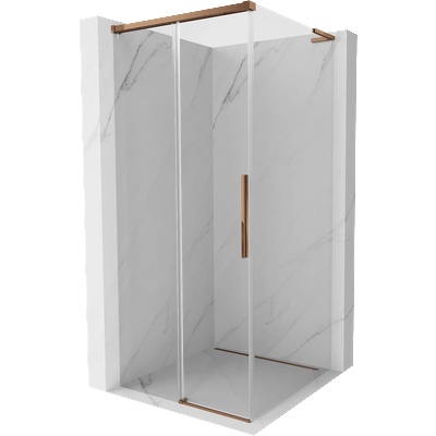 Mexen Rox L плъзгаща се душ кабина 120 x 120 см, прозрачна, розово злато - 8C2L-120-120-60-00 (8C2L-120-120-60-00)