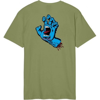 Santa Cruz Screaming Hand Chest T-Shirt Iguana