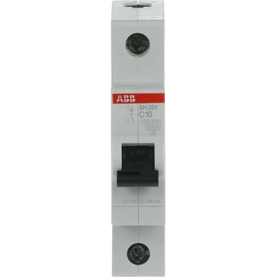 ABB АВТ. ПРЕДПАЗИТЕЛ SH201-C10 10A 1P 6kA curve C (M518004)