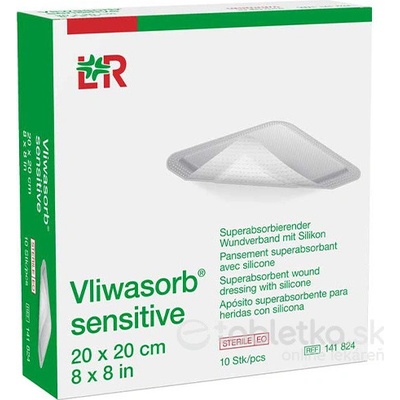 Vliwasorb sensitive Krytie na rany 20 x 20 cm 10ks, Doprava zadarmo