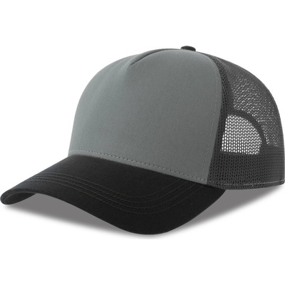 Atlantis Headwear Rapper Cotton-S 5 panelová Trucker COT330260anm99-grey/dark g šedá/šedá tmavá/černá