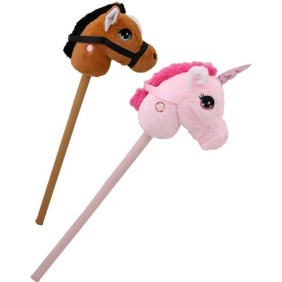 PLYŠ Zvířátko na tyči Hobby Horse kůň / jednorožec na baterie Zvuk 2 druhy – Hledejceny.cz
