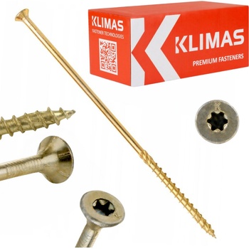 KLIMAS 10x260mm Vruty / Skrutky do dreva so zápustnou hlavou TORX - WKCS