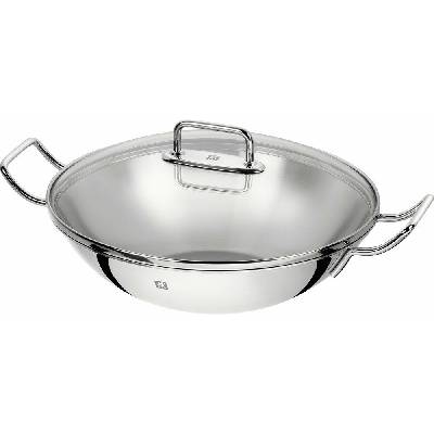 Zwilling Plus nerezová pánev wok se skleněnou poklicí 32 cm