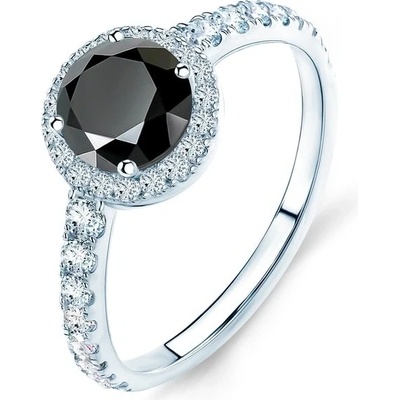 Savicki Zásnubný prsteň This is Love biele zlato čierny diamant TIL 3 CZD B