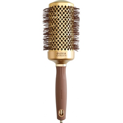 Olivia Garden Expert Blowout Shine Gold&Brown foukací kartáč 55 mm
