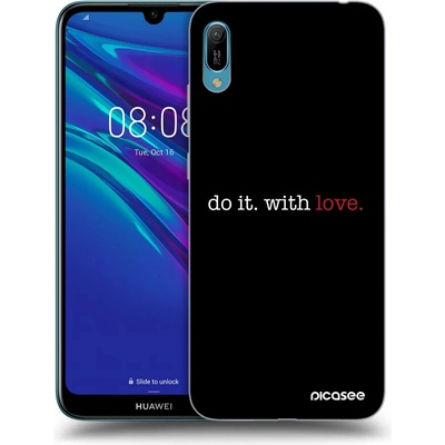 Púzdro Picasee silikónové Huawei Y6 2019 - Do it. With love. čierne