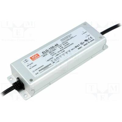 MEAN WELL ELG-100-48 Napájecí zdroj: spínaný; LED; 96W; 48VDC; 2A; 180÷295VAC; IP67; 90%